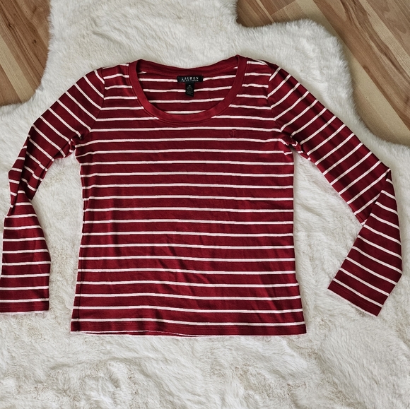 3 pack striped Ralph Lauren long sleeve shirts - Picture 3 of 3